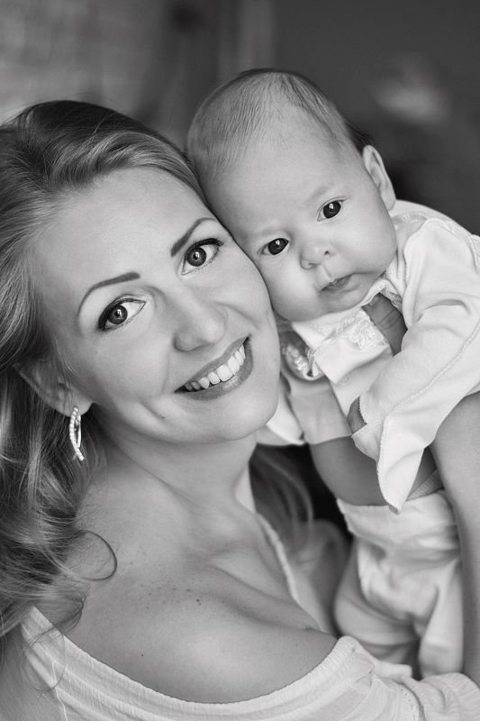 Мать, Портрет, Радость, Ребенок, Счастье Счастьеphoto preview