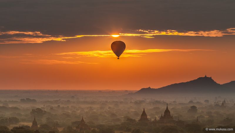 бирма, мьнма, баган, рассвет, путешествия бирманское утроphoto preview