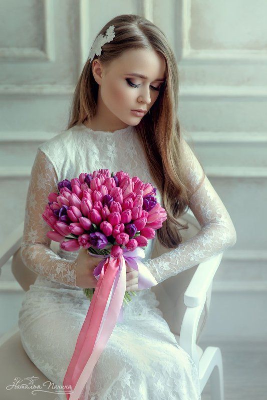 девушка, букет, невеста Кристинаphoto preview