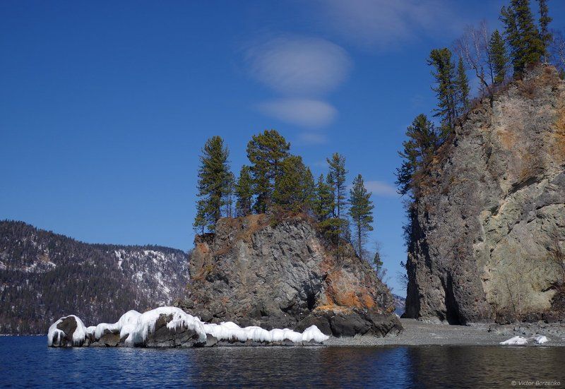 Озеро, Телецкое Март. Прогулка по Телецкому.photo preview