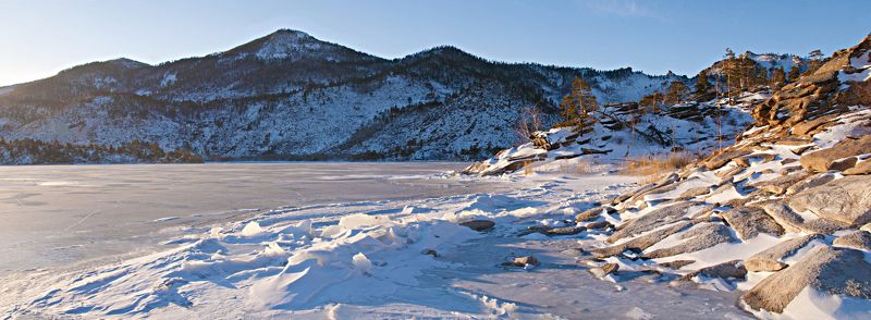 Казахстан. Баян-Аул. озеро. лед. зима. пейзаж. Лед Жасыбая.photo preview