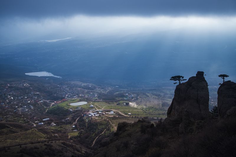 Крым, Лучистое, Март 2016, Весна Косые лучи заходящего солнцаphoto preview