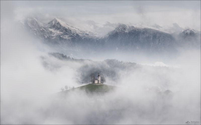 словения, slovenia, церковь святого томаша, sveti tomaž, church of st. thomas above praprotno, альпы, юлианские альпы,юлийские альпы, фототур, phototravel.pro Затеряться в облаках ..photo preview