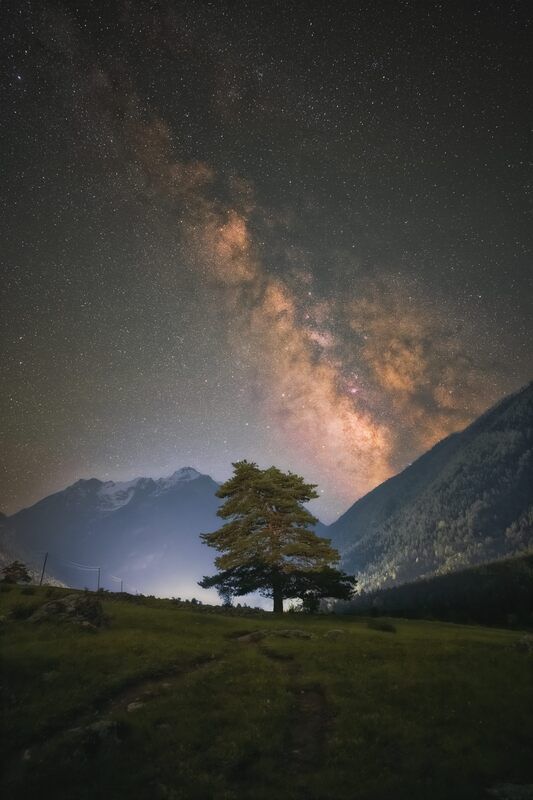 горы звезды млечный путь ночь кавказ Долина р.Уллу-Кам фото превью