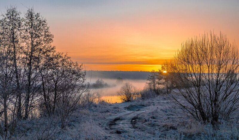 весна рассвет озеро дорога туман иней природа пейзаж Рассвет 30.03.2025г.photo preview