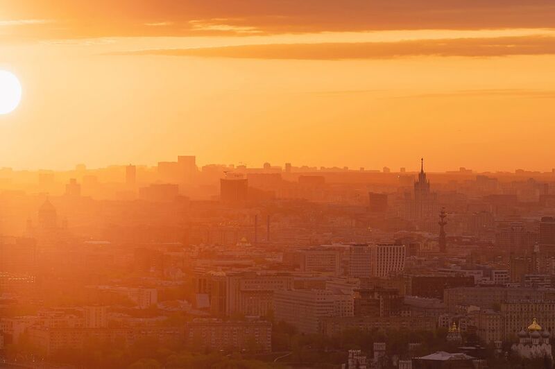 москва, ххс, рассвет, городской пейзаж, Moscow, высотка на Котельнической набережной Рассвет над Москвойphoto preview