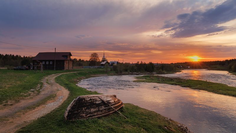 пяльма, вечер, закат. карелия, пейзаж Вечер в Пяльме фото превью