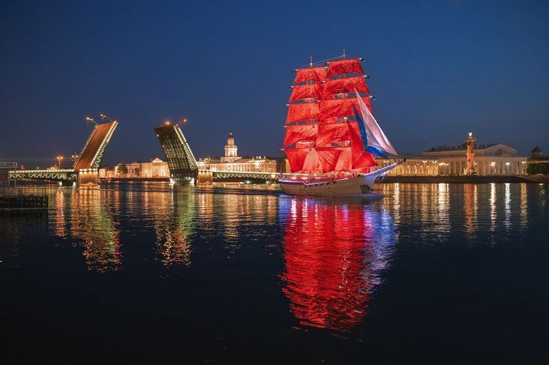 питер, петербург, спб, ночь, дворцовая, нева, белыеночи, парусник, корабль, река, город, лето Репетиция Алых Парусов - 2025photo preview