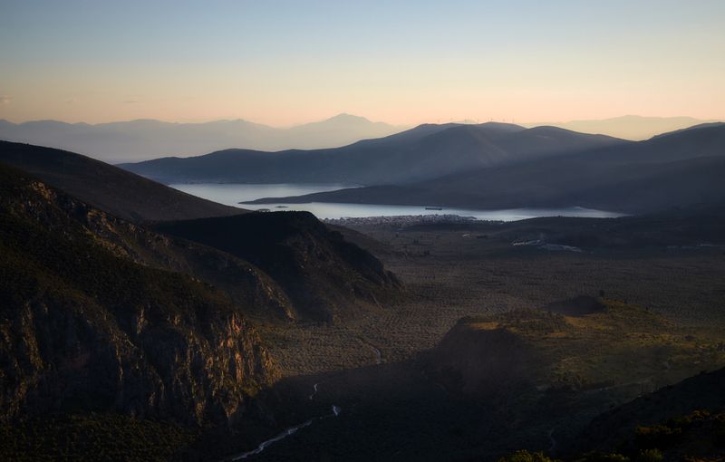 свет, цвет, горы, море Уходящий вечерphoto preview