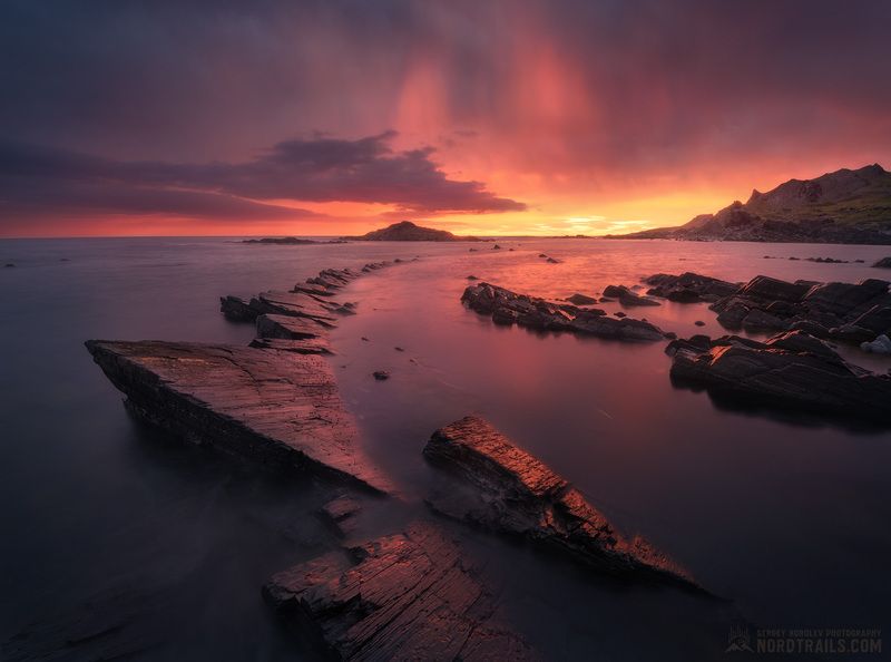 кольский полуостров, север, рыбачий, северное сияние, полярное сияние Полуостров Рыбачийphoto preview