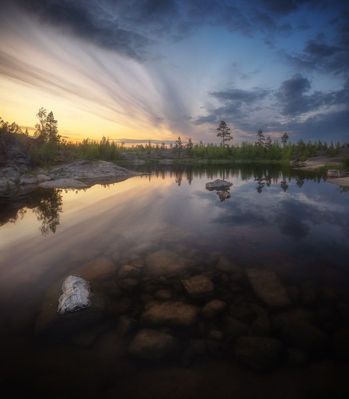 карелия, ладога, шхеры, закат, лето ***photo preview