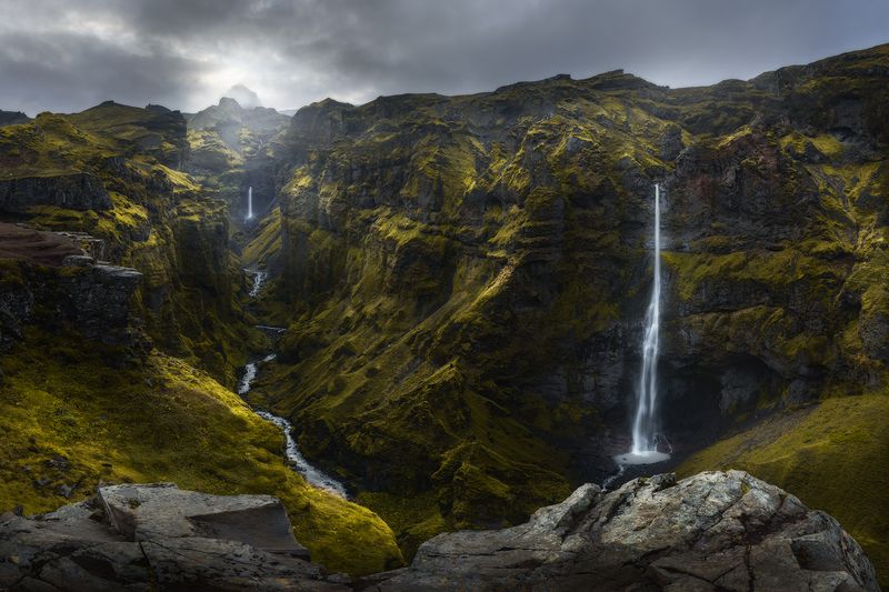 iceland, landscape, dramatic, waterfall, canyon Forgotten landsphoto preview