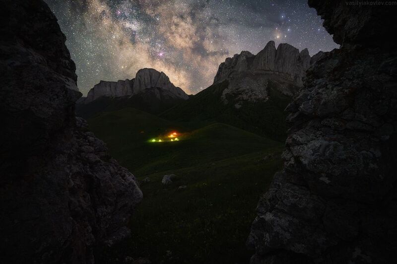 тхач, большой тхач, фототур, яковлевфототур, кавказ, адыгея Млечный Путь над Чертовыми воротамиphoto preview