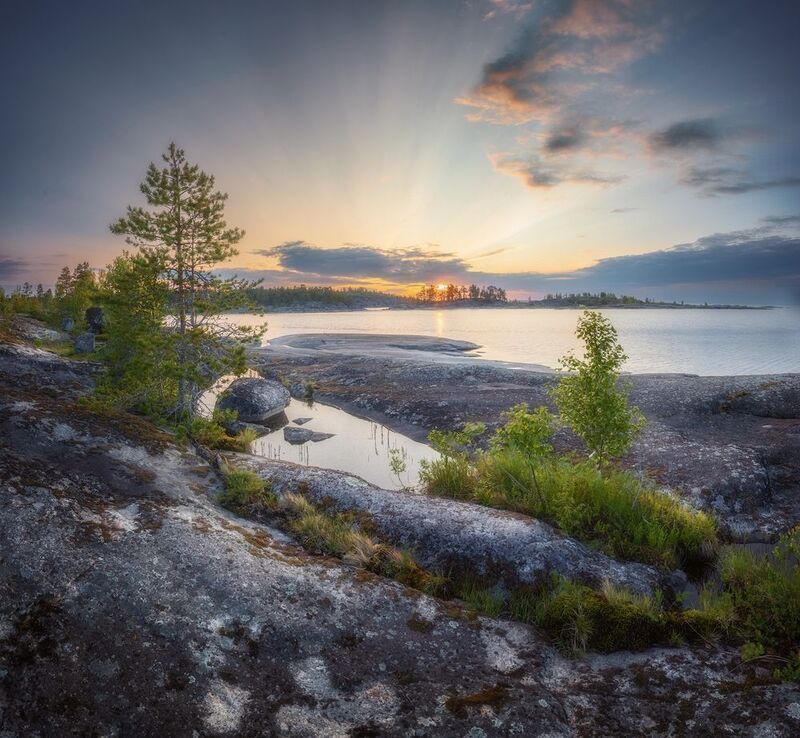 карелия, ладога, шхеры, рассвет, закат, лето ***photo preview