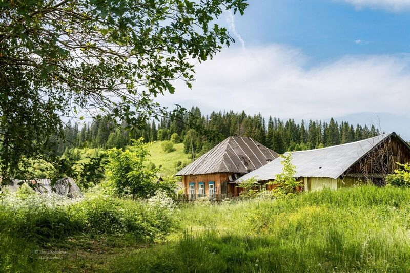 деревня, лето, деревенский пейзаж Домик в деревне фото превью