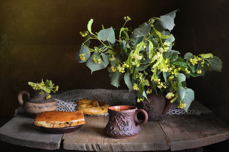 натюрморт,композиция,свет,лето,букет Липовый чайphoto preview