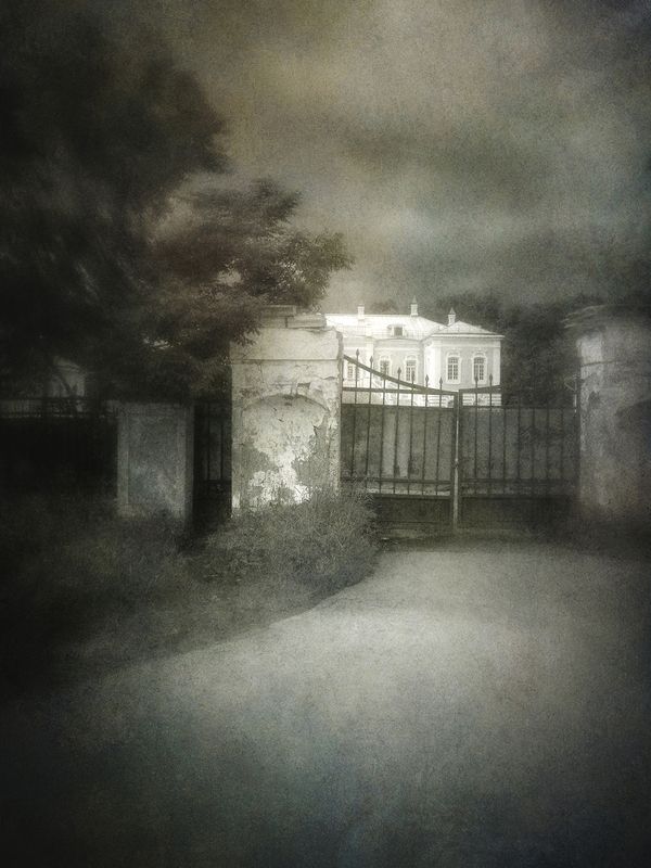 чб, архитектура, усадьба У старой усадьбы.photo preview