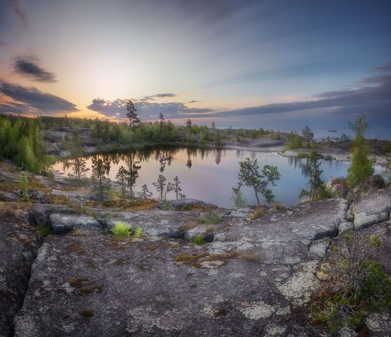 карелия, ладога, шхеры, закат, рассвет, лето ***photo preview