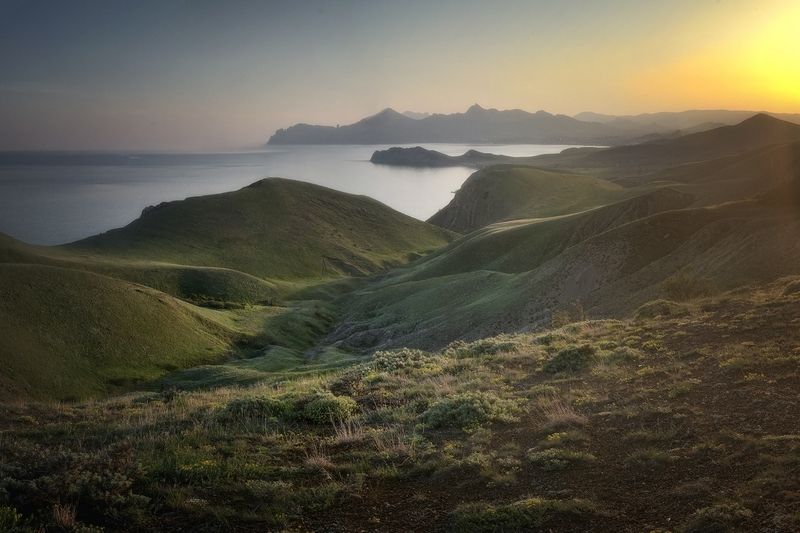 крым, горы, море, закат, солнце, пейзаж Крымский вечерphoto preview