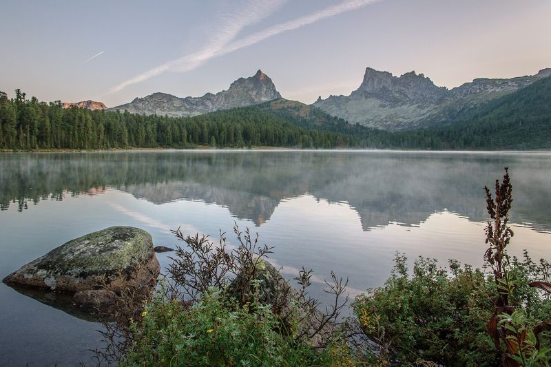 ранним утром на \