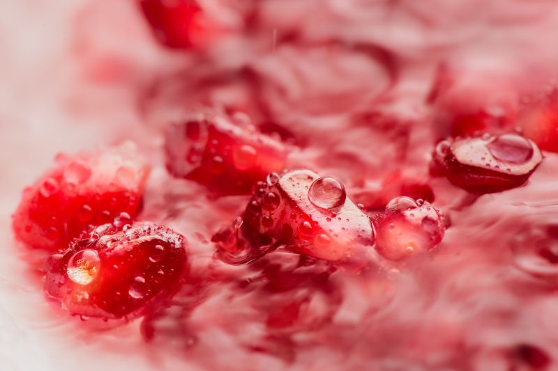 Гранат, макро, фрукты, зерна граната Островки спокойствияphoto preview