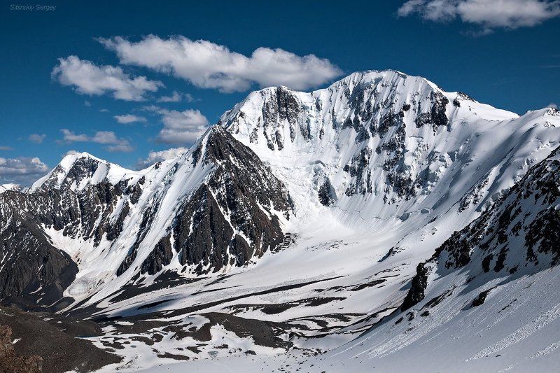 алтай, пик маашей, нижнешавлинский перевал Пик Маашей за 5 минут до схода лавины фото превью