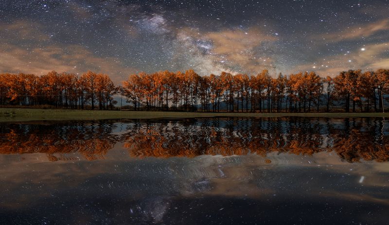 landscape, milky way, nightscape, long exposure, reflections, trees, canon, bulgaria Fantasy Nightphoto preview