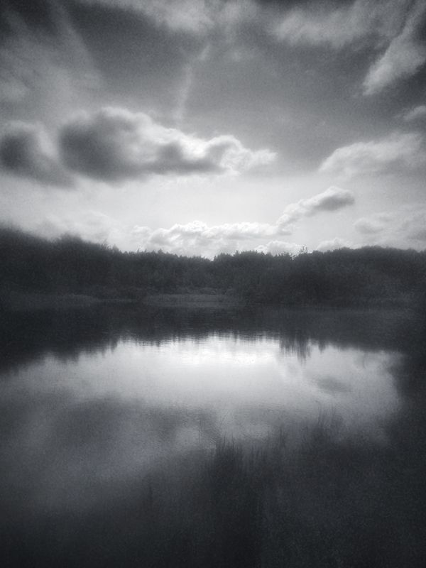 чб, пейзаж Тихий омут.photo preview