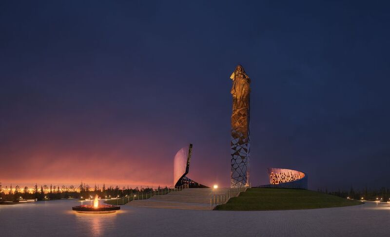 гатчина монумент закат вечер Гатчина. Мемориал \\\