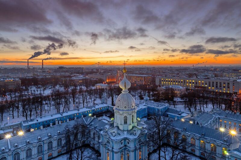 город архитектура вид сверху река мост собор вечер 50 метров над городомphoto preview