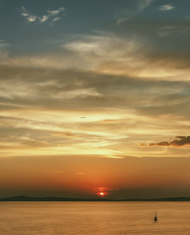 черное, море, закат, солнце, вода, небо, облака, горизонт Черное море, закатphoto preview