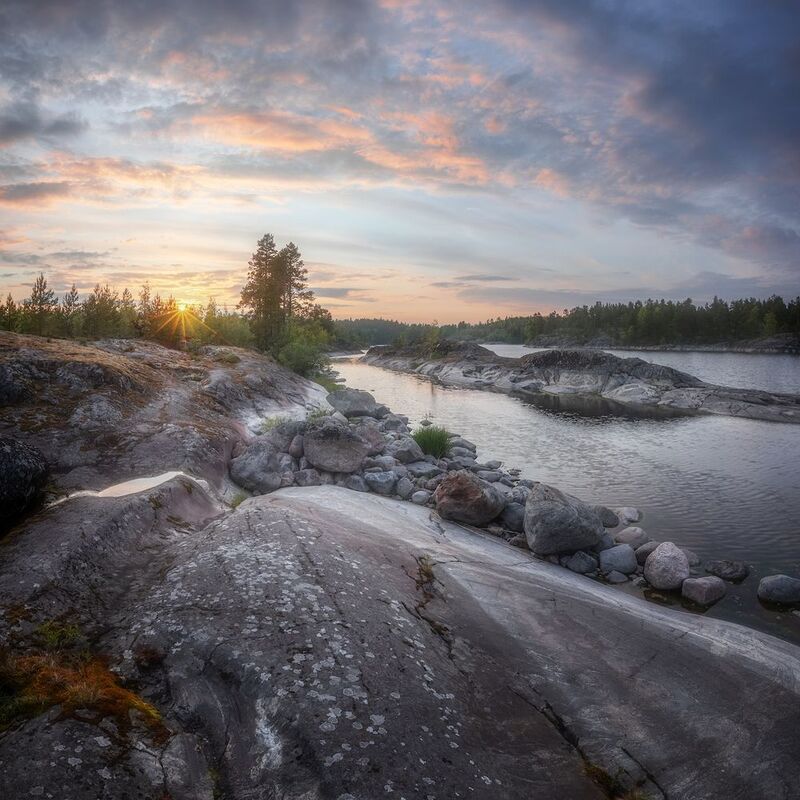 карелия, ладога, шхеры, закат, лето ***photo preview