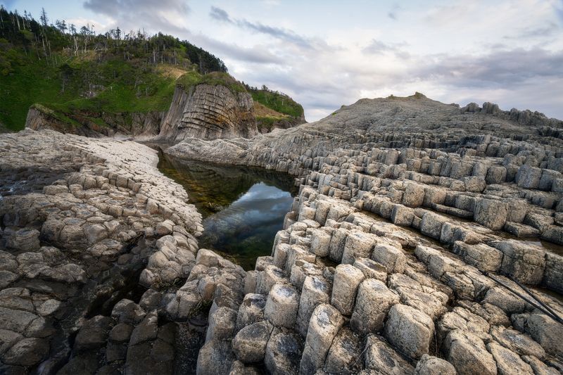 кунашир, сахалин, сахалинская область, курилы, курильские острова, столбчатый, охотское море, kuril islands, far east, дальний восток, kunashir Кунашир, мыс Столбчатыйphoto preview