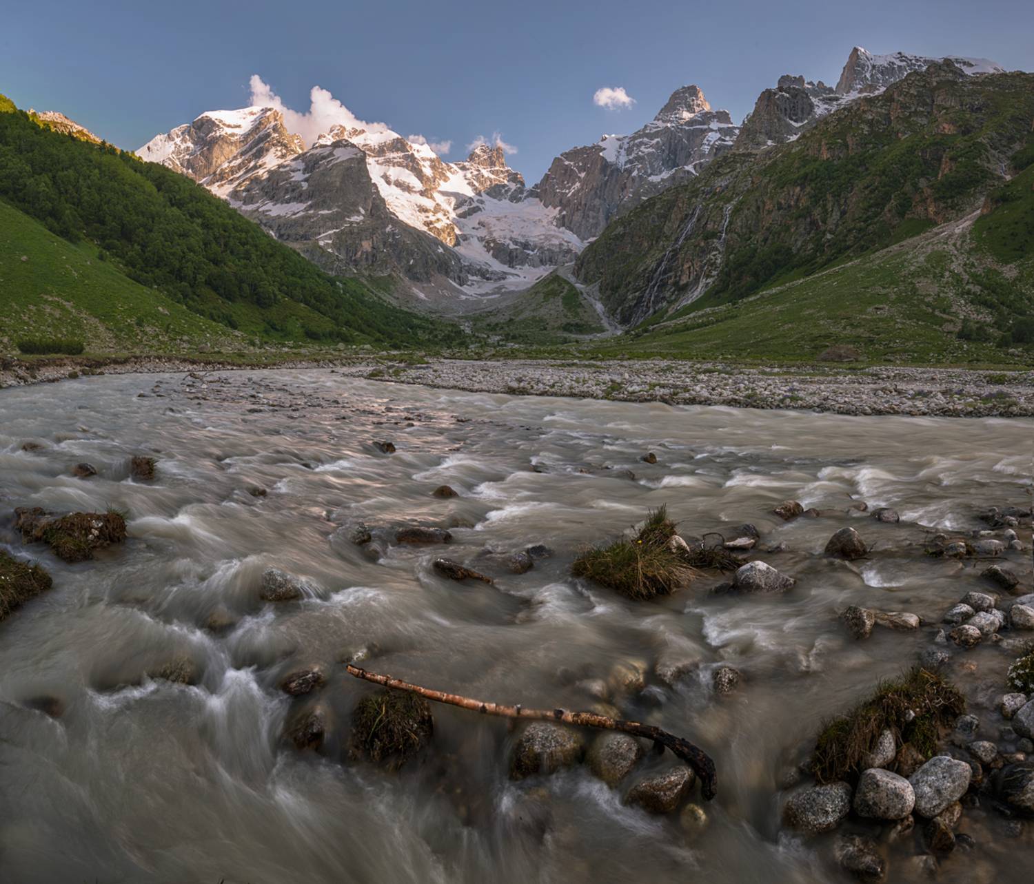 карачаеао черкесия, узункол, долина, кичкинекол, вечер, Мысливцев Николай