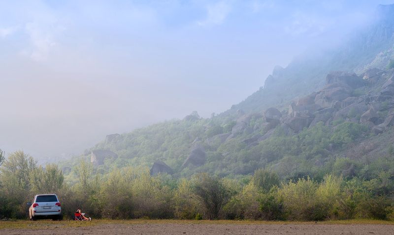 крым, туман, демерджи В уединенииphoto preview