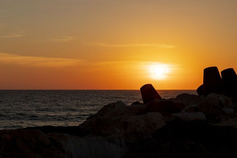 sea, seascape, sunset, landscape, beach, marina, rocks sunset view фото превью