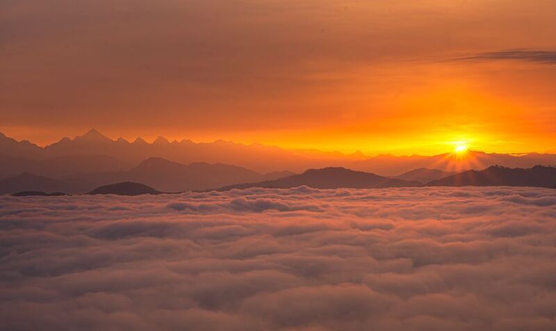 #nature #sunrise #himalaya #india #uttarakhand #goldenhour #morning #beautiful Sunrise from Himalayasphoto preview