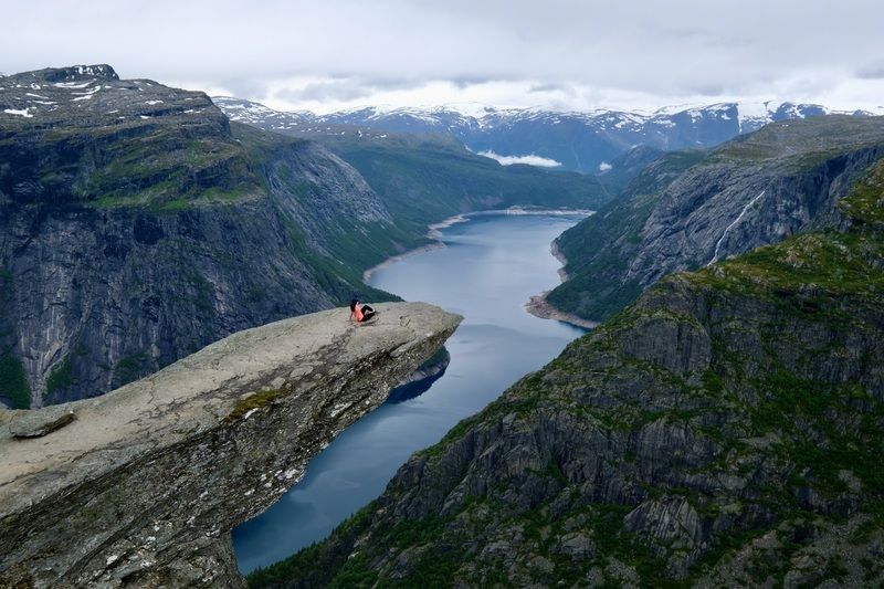 Landscapes, Trolltunga, Norway, Mountains, People,  На языке тролляphoto preview
