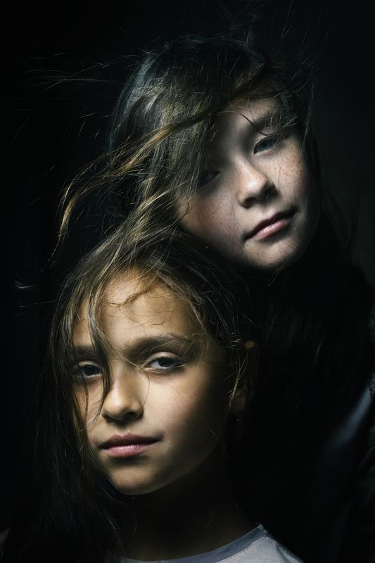 Детский портрет, дети, детская съемка, детская фотосессия Рита и Саша фото превью