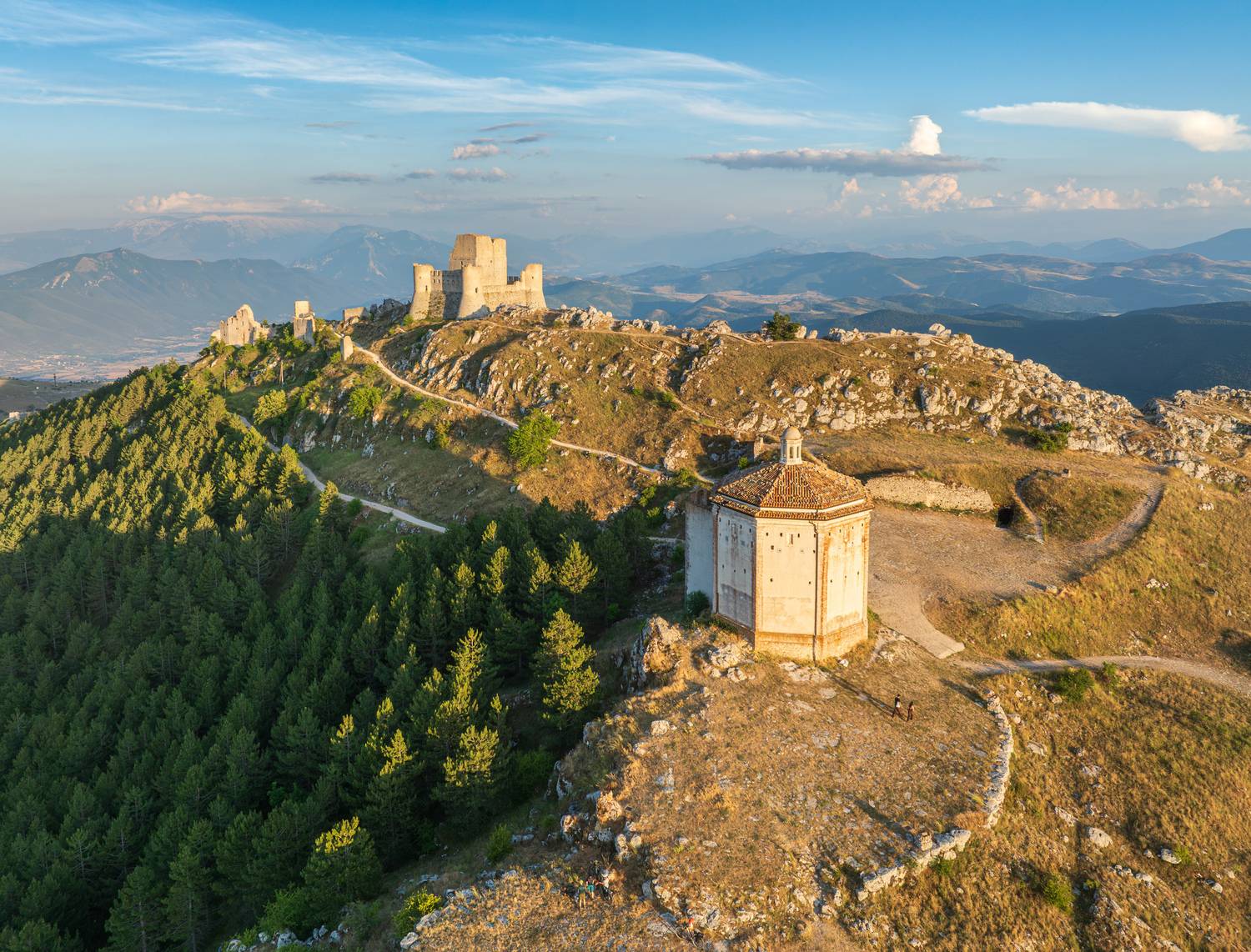 rocca calascio, italy, abruzzo, sunset, Гордон Николай