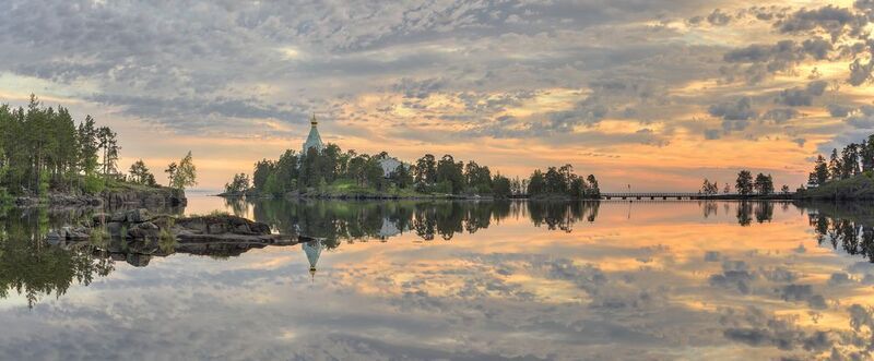 лето, утро, остров, скит photo preview