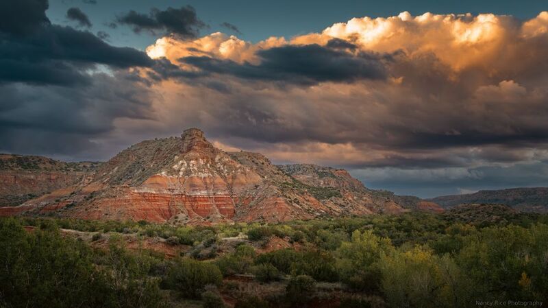 canyon, storm, thunderstorm, sunset, palo duro canyon, landscape, nature, outdoors, clouds Storm clouds over Goodnight Peakphoto preview