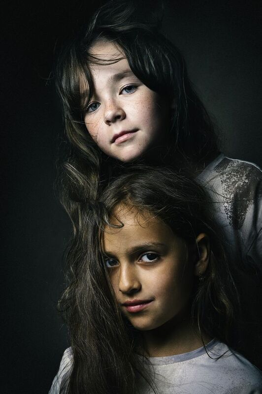 Детский портрет, детский портрет, парный портрет, семейная съемка Девчонки фото превью
