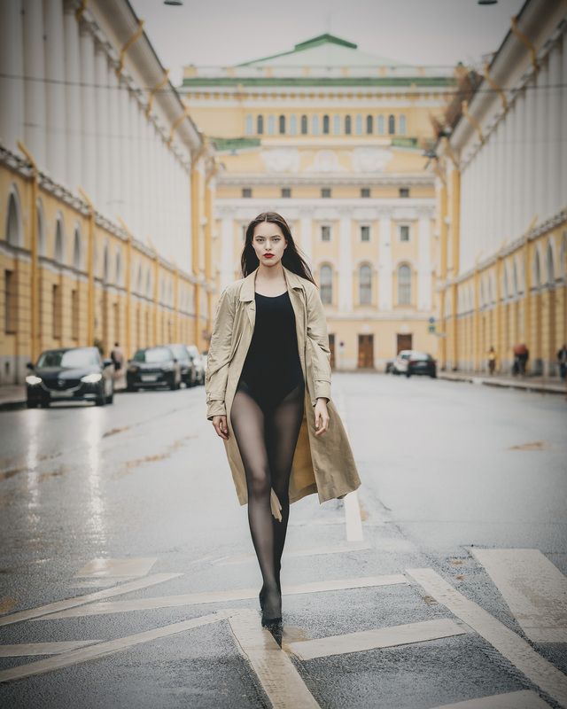 девушка, боди, чулки, каблуки Девушкаphoto preview