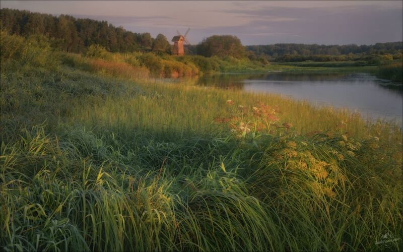пушкинские горы, псковская область, пушкин, пушкиногорье, усадьба пушкина, михайловское, мельница, пушкинские места, фототур в пушкинские горы Утро на Русиphoto preview