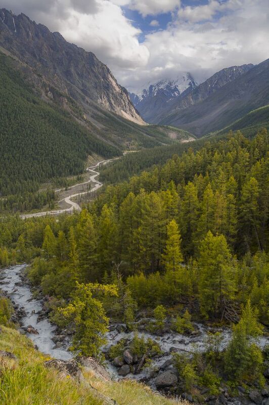 россия, горный алтай, вечер, утро Два состояния фото превью