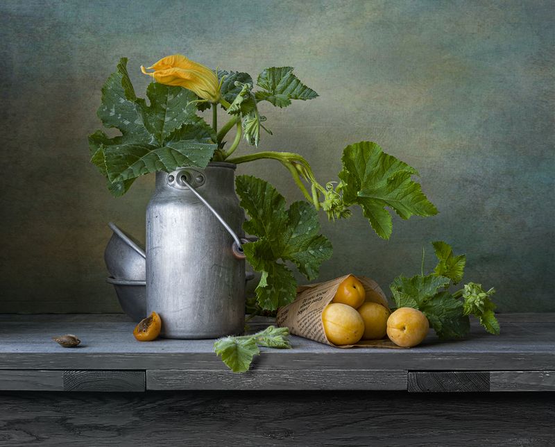 натюрморт с абрикосамиphoto preview