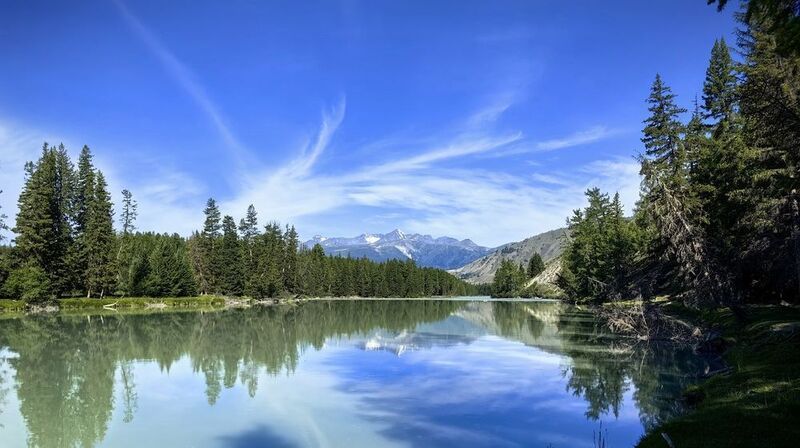 природа,алтай,река аргут.горы,облака,катунский хребет Тихий Аргутphoto preview