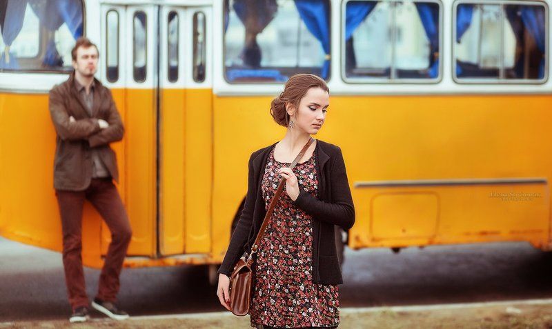 ПАЗ, ораньжевый, автобус, Love Story, любовь, пара, семья, чувства, идеи для Love Story Love Storyphoto preview