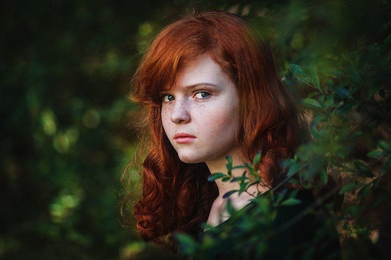 Веснушки рыжая, Портрет девушки ***photo preview